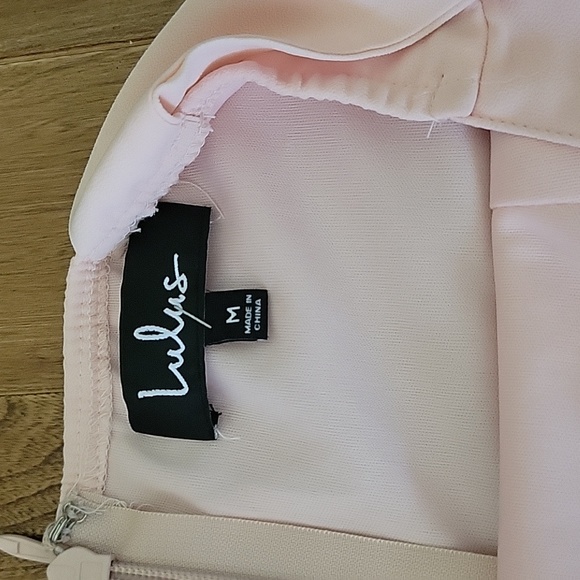 Lulus Forevermore Soft Pink Skater Dress Medium High Neck - Picture 5 of 10
